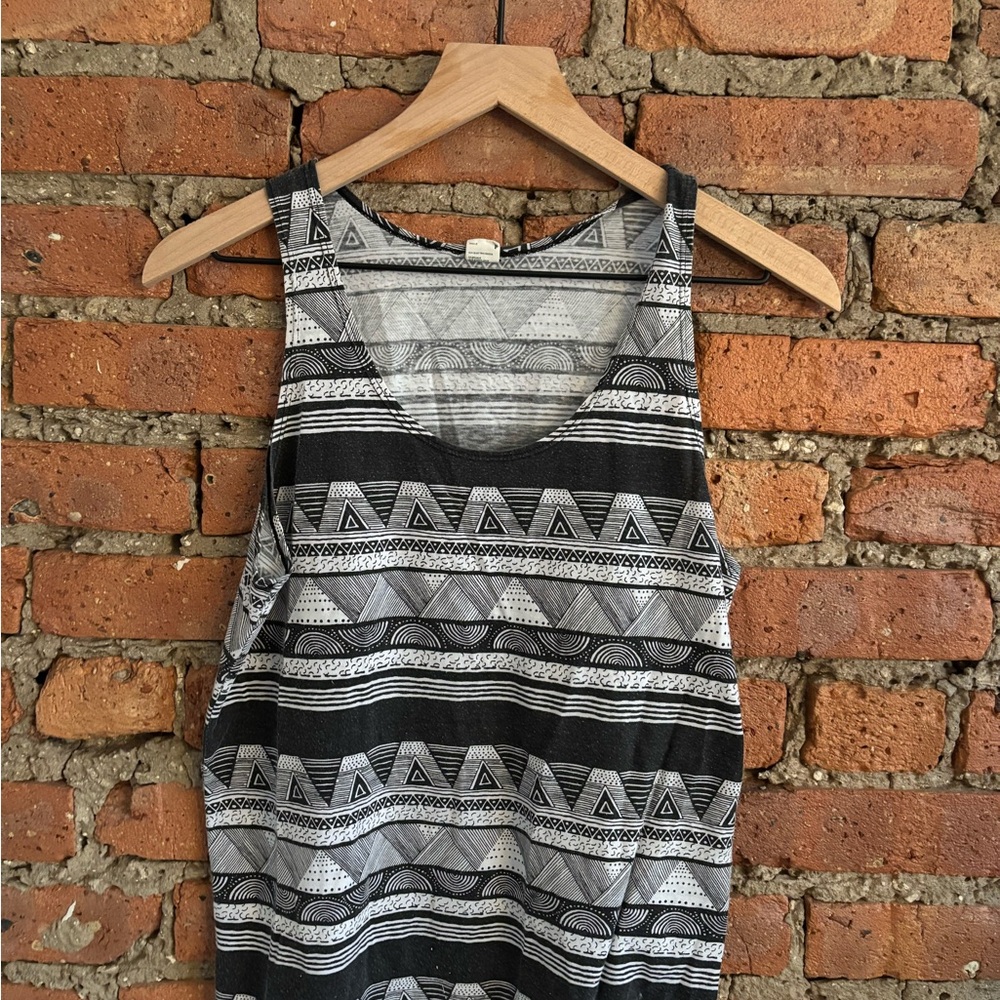 American Apparel Monochrome Geometric Pattern Tank Top
